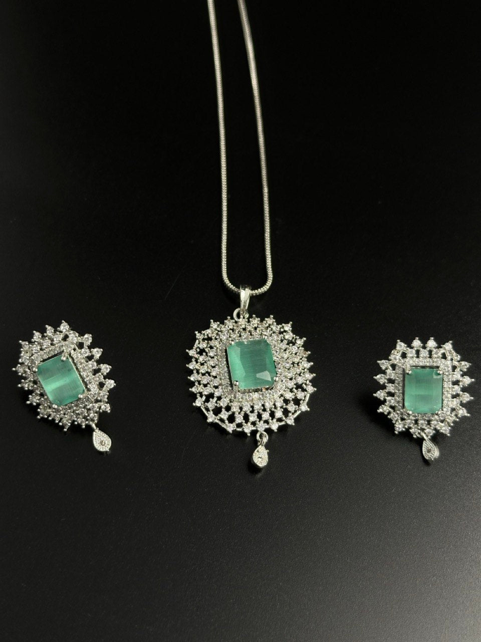 Mint American Diamond Necklace set