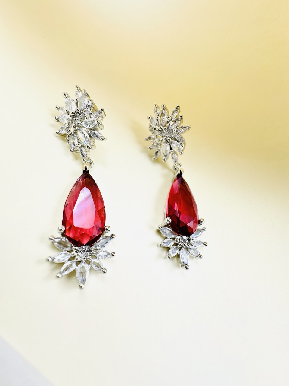 Ruby American diamond dangler