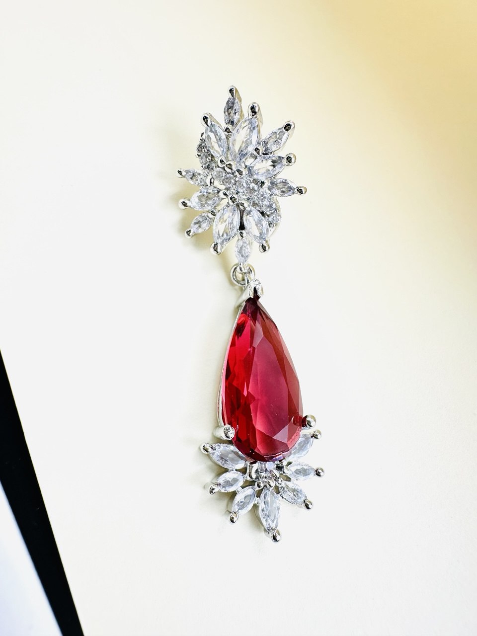 Ruby American diamond dangler