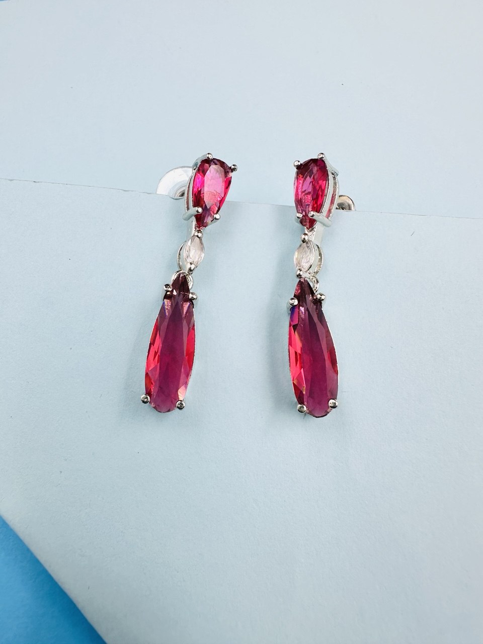 Ruby American diamond dangler