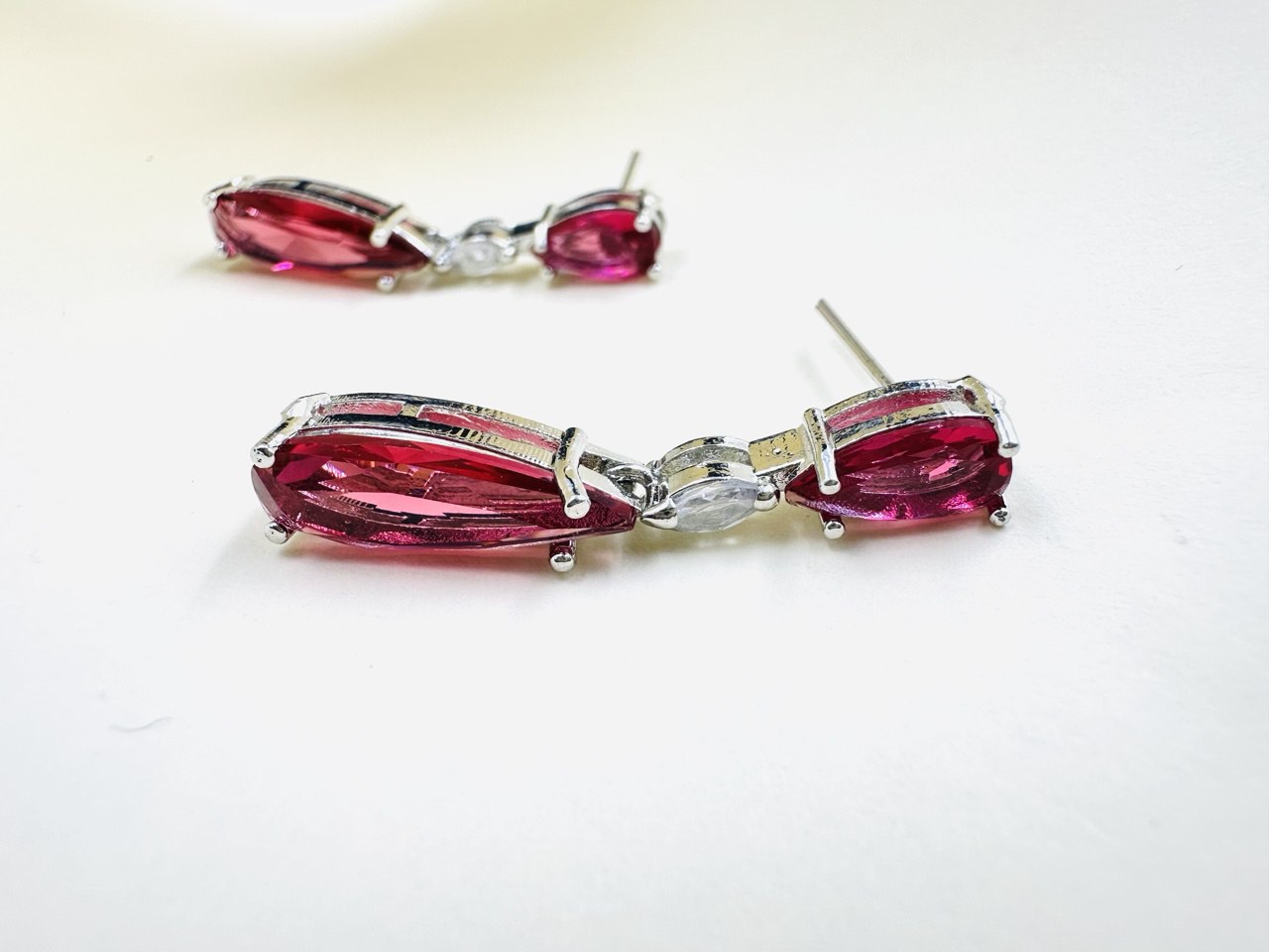 Ruby American diamond dangler