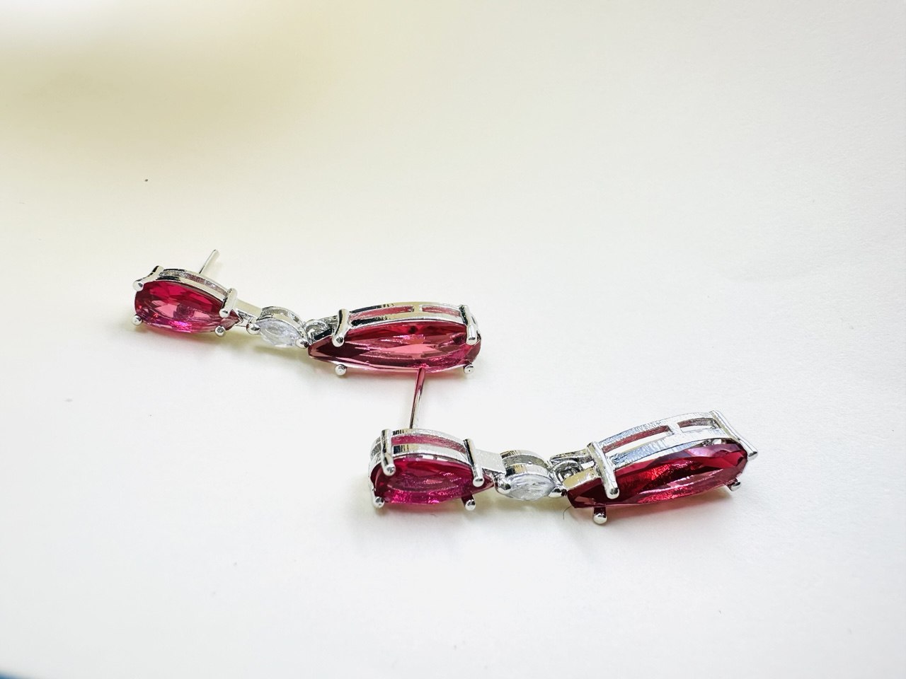 Ruby American diamond dangler
