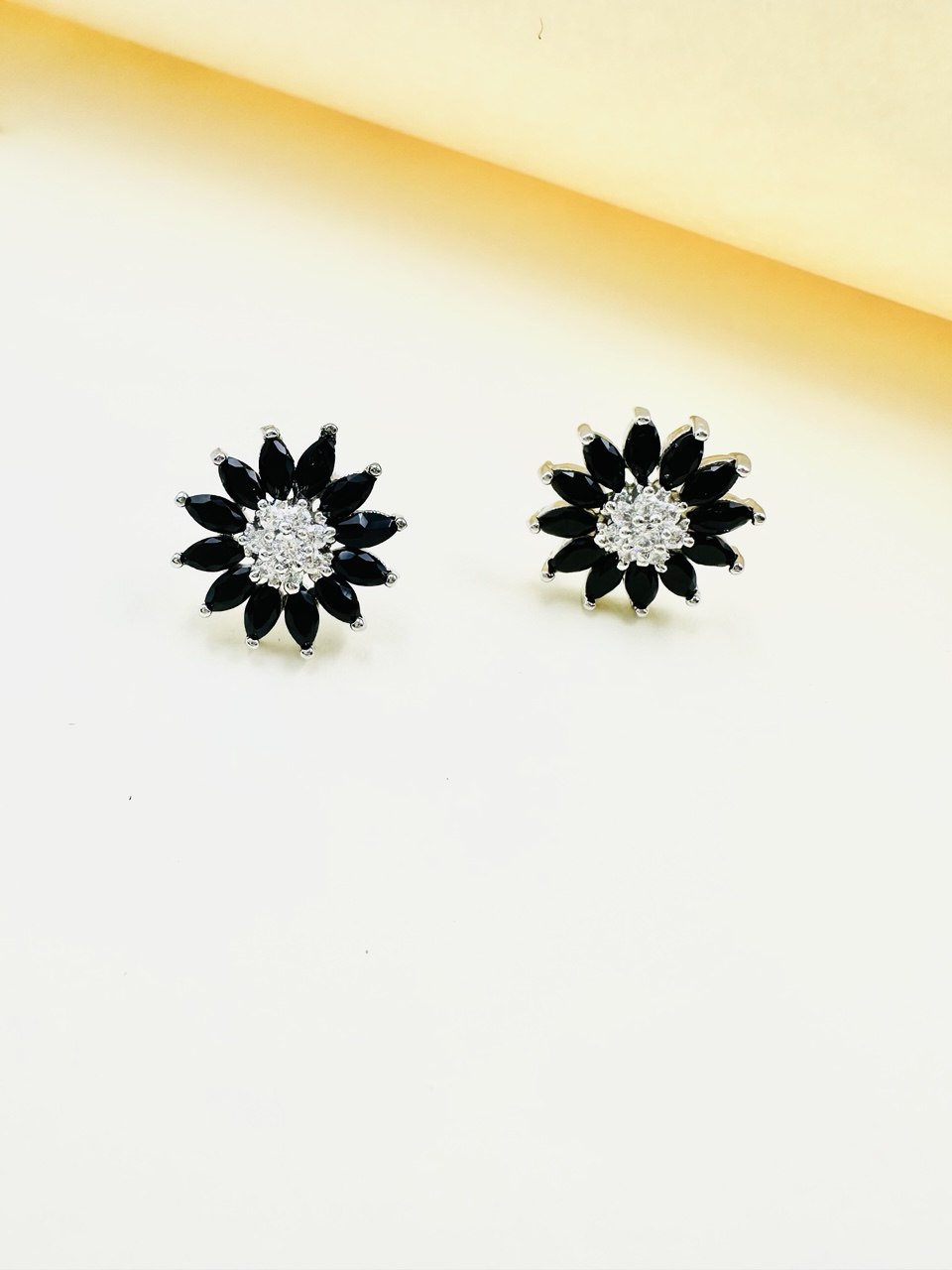 Black American Diamond studs
