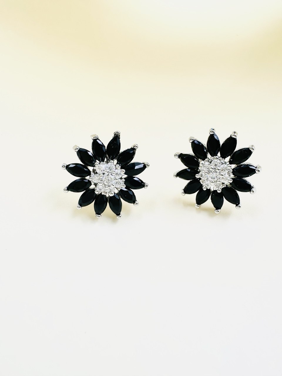 Black American Diamond studs