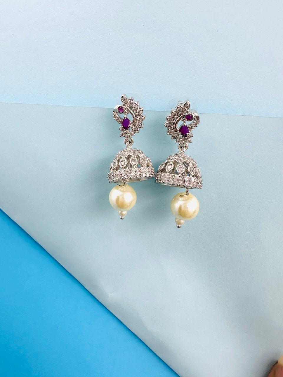 American diamond jhumki