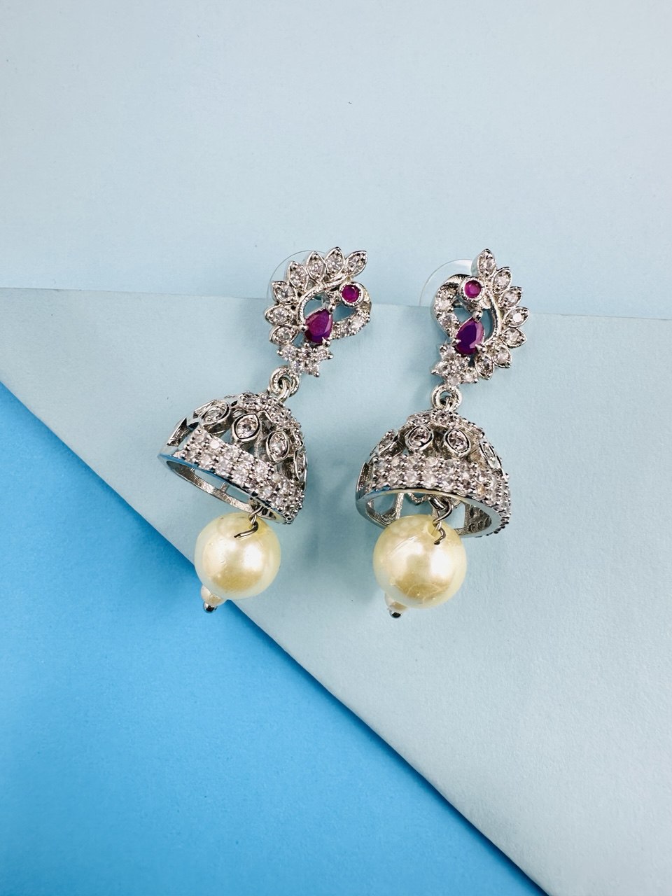 American diamond jhumki
