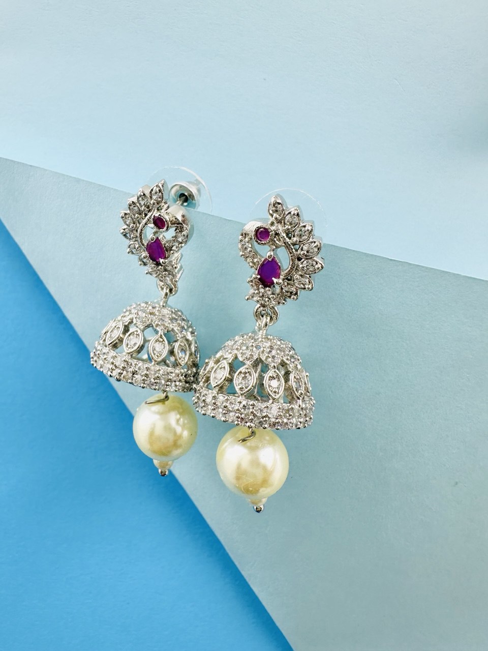 American diamond jhumki