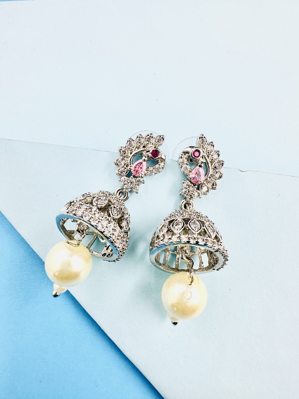 American diamond jhumki