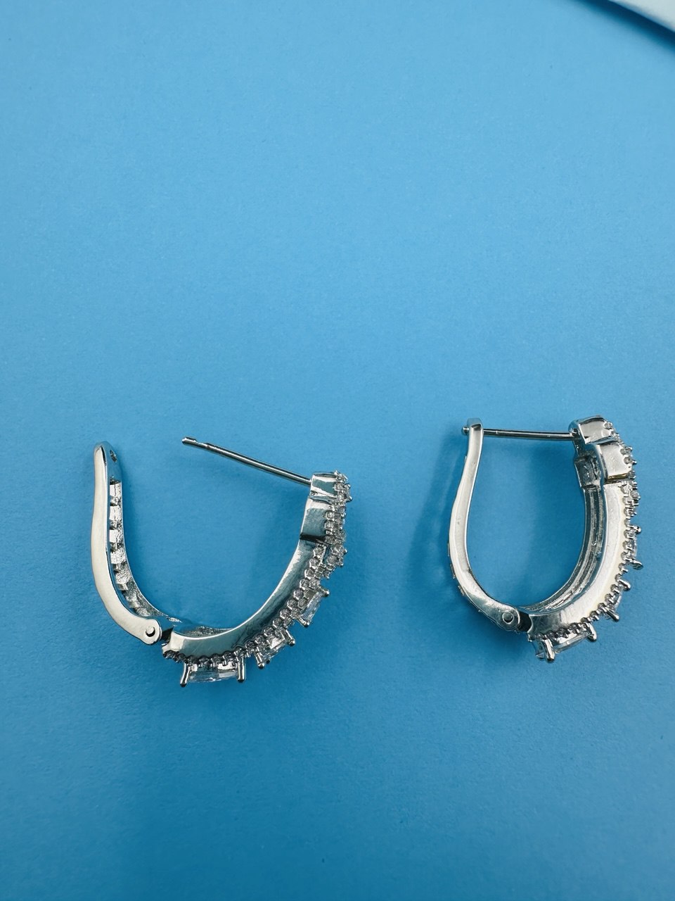 American Diamond stud hoops