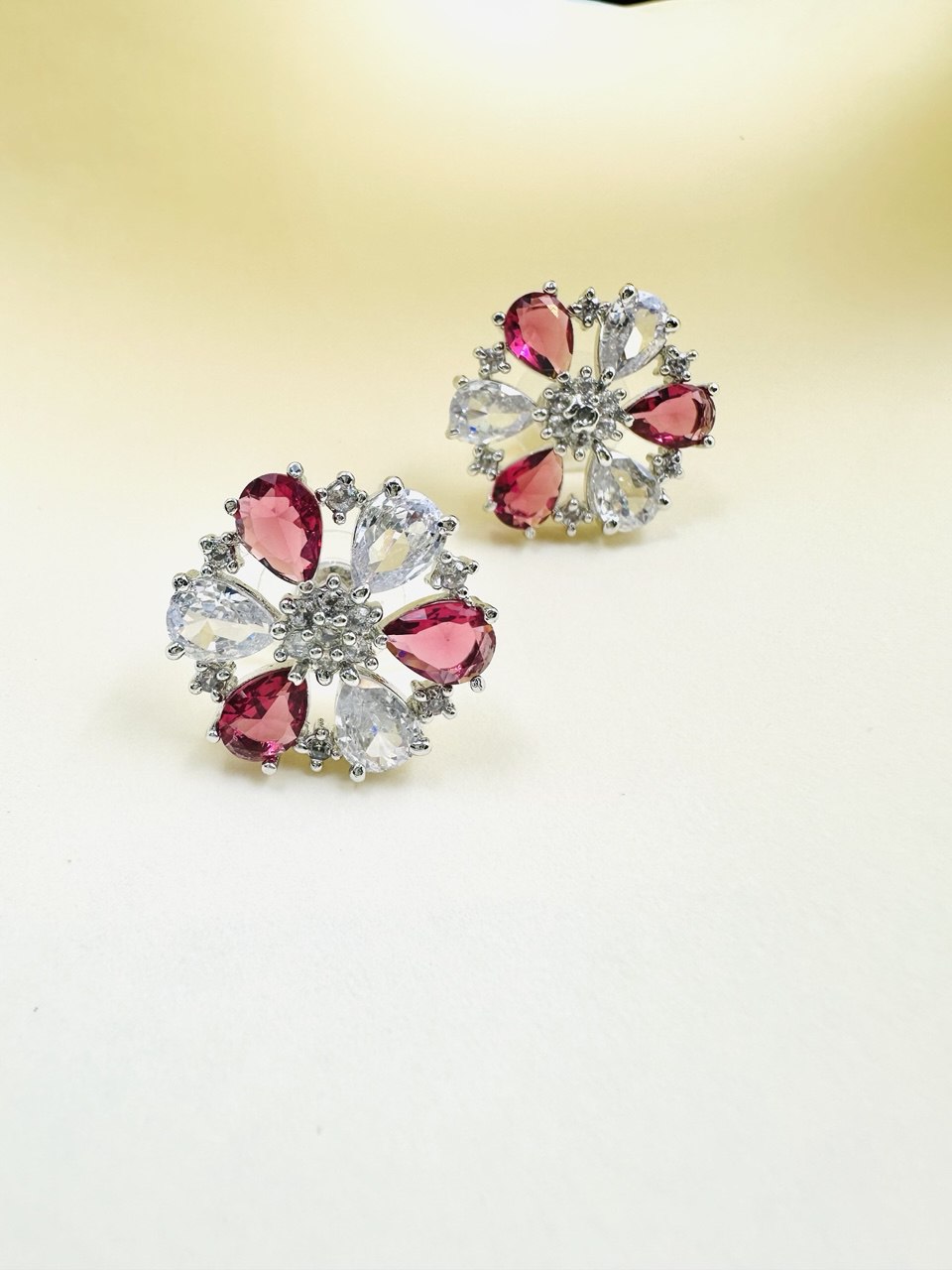 Pink American Diamond studs
