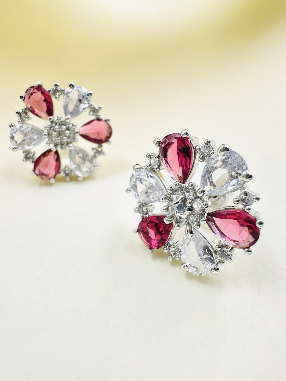 Pink American Diamond studs