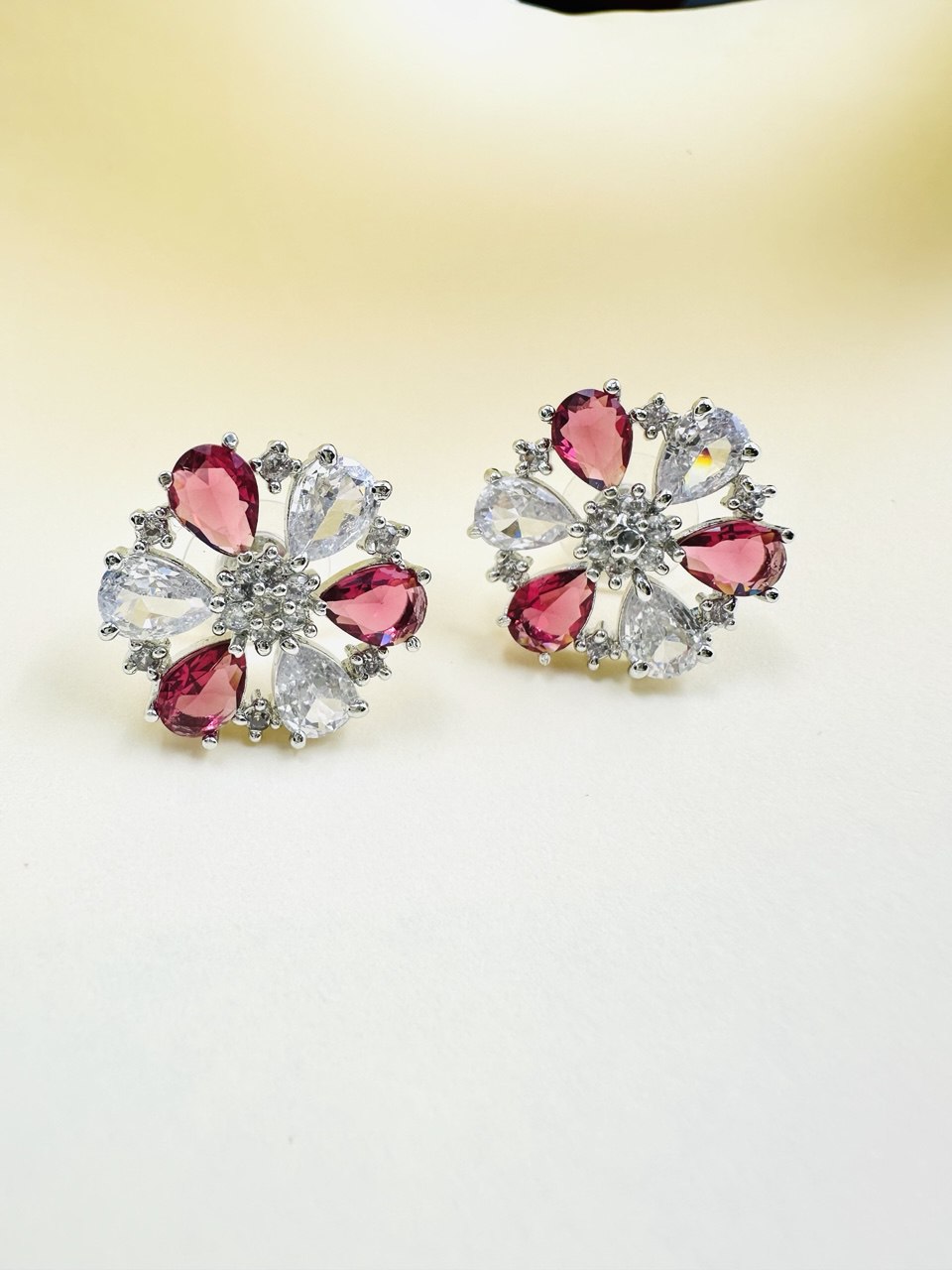 Pink American Diamond studs
