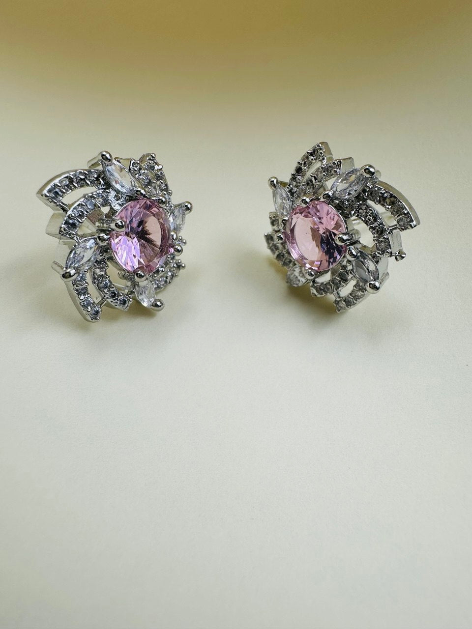 Pink American Diamond studs