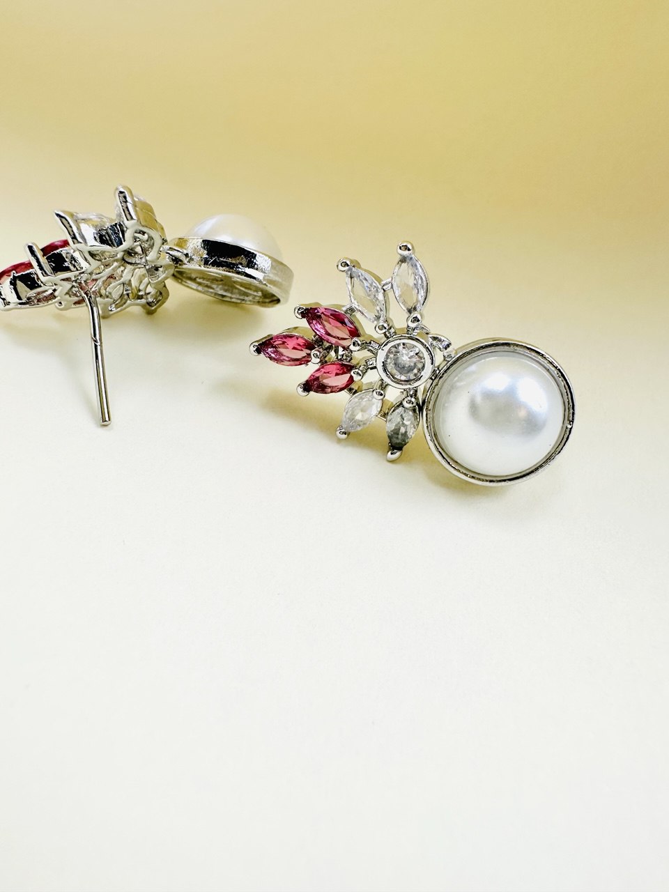 Pink American Diamond studs