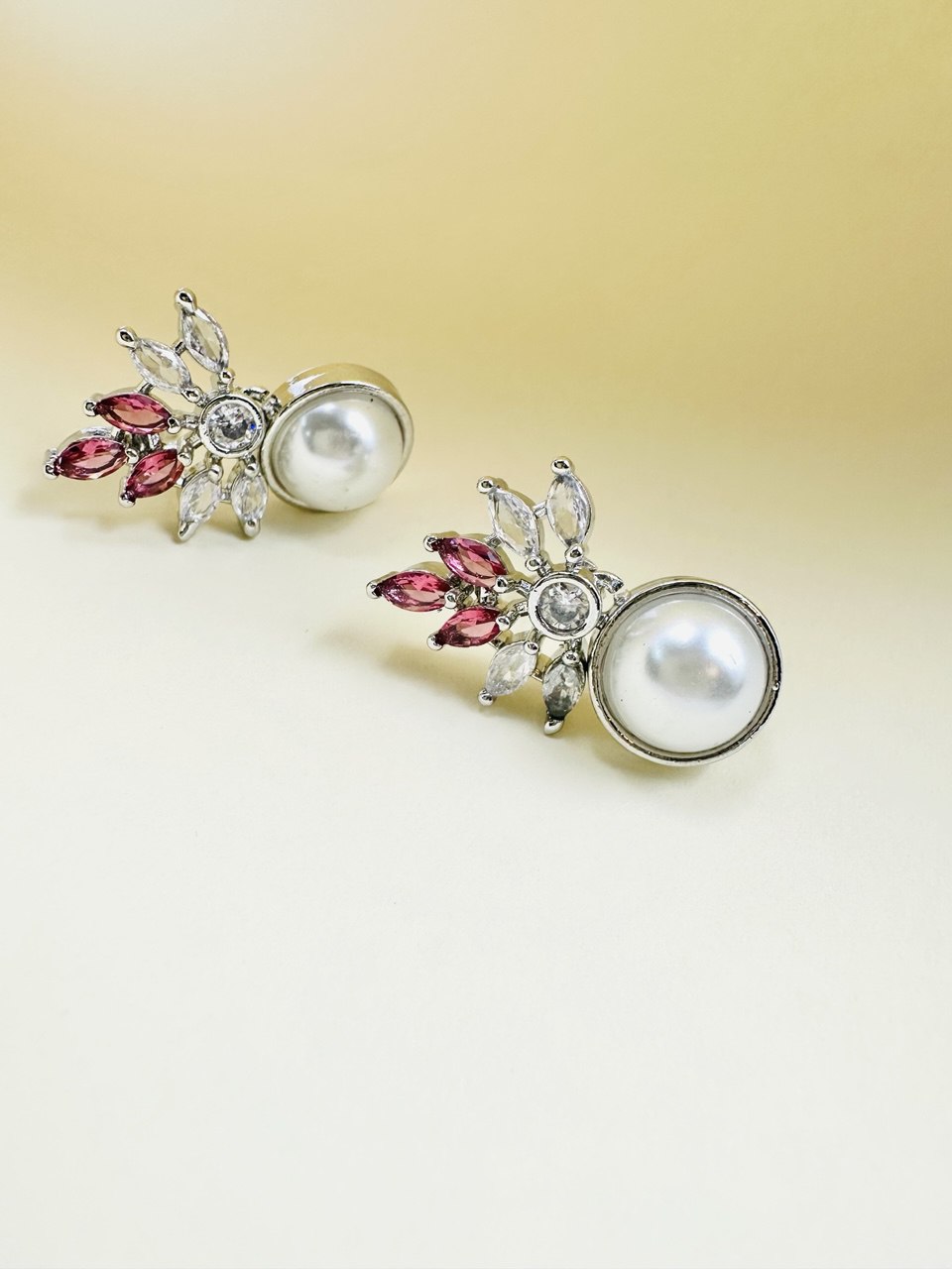 Pink American Diamond studs