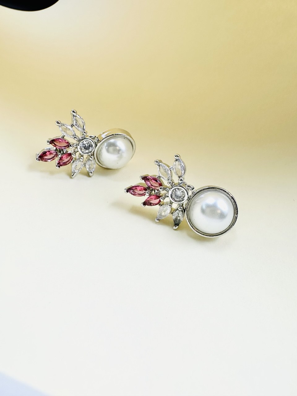 Pink American Diamond studs