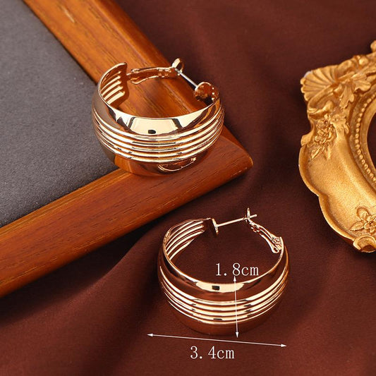 Trendy Golden  Korean hoops