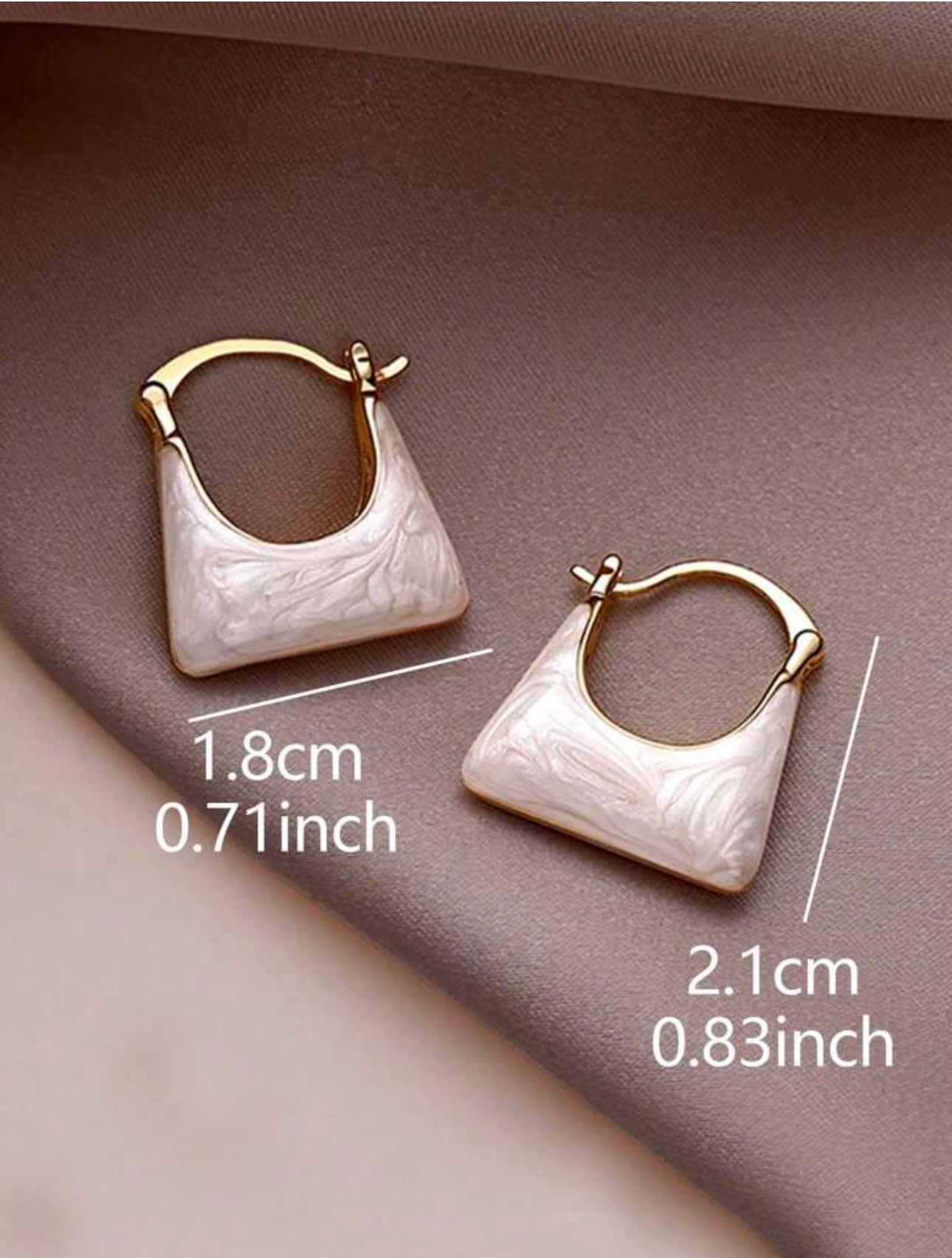 Enameled  bag shaped earrings