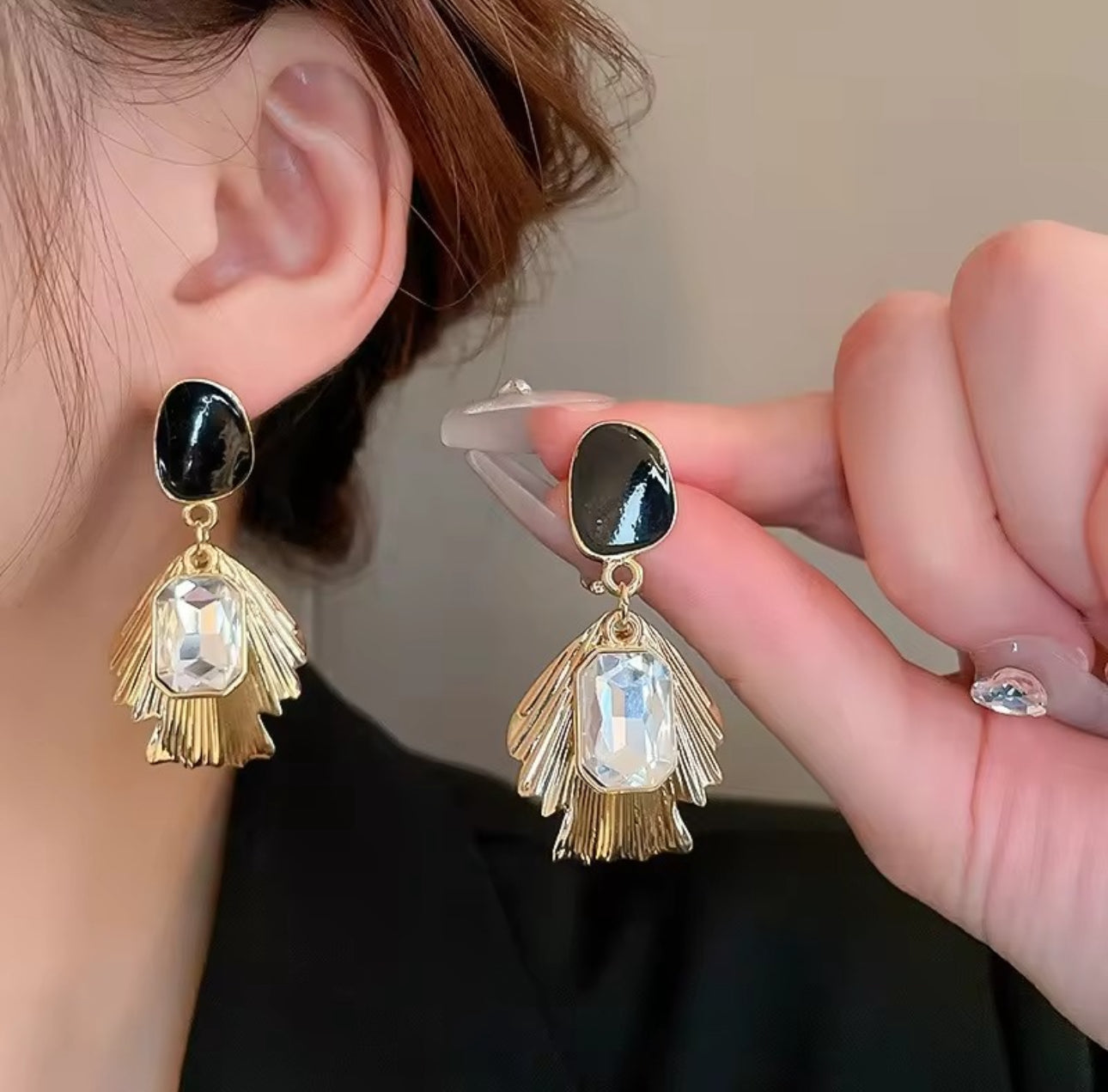 Korean crystal earrings