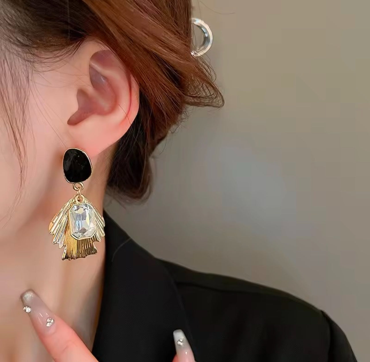 Korean crystal earrings