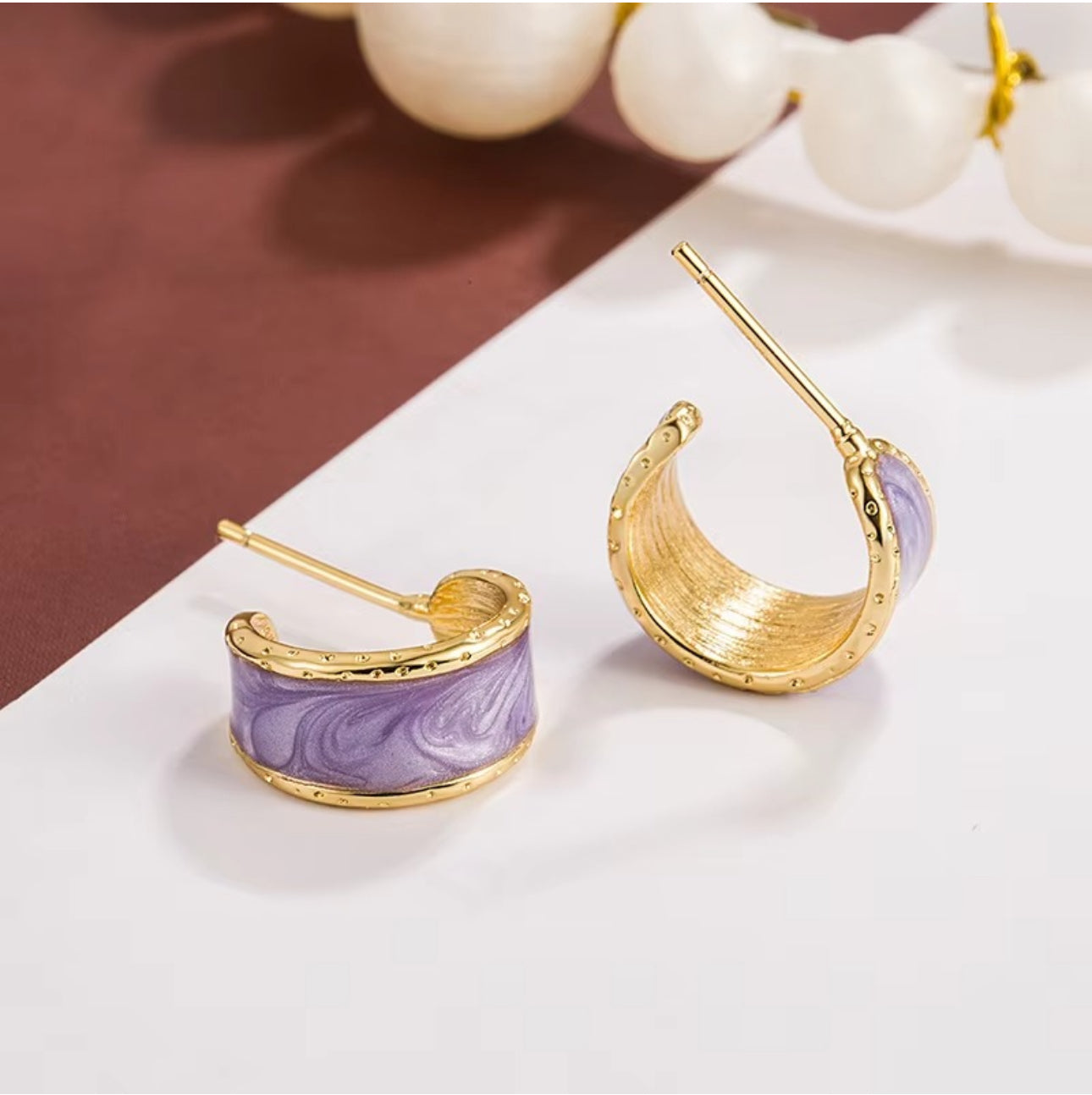 Purple  Korean hoops