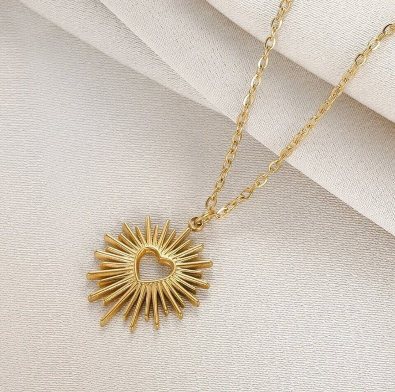 Sun heart necklace