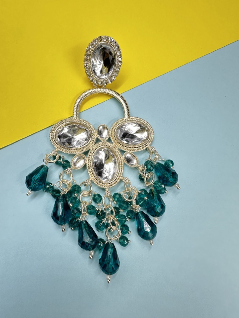 Sea Green  Chandbali Earring