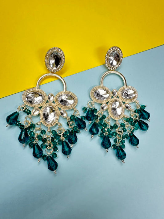Sea Green  Chandbali Earring