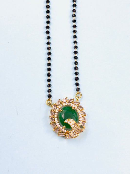 Green  Pendant Mangalsutra