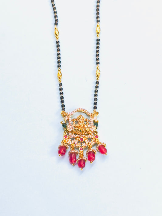Mahalakshmi Red pendant Mangalsutra