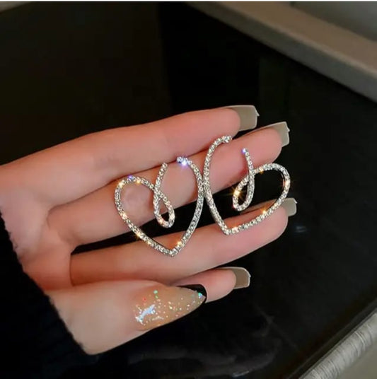 Trendy   glaze love stud earrings