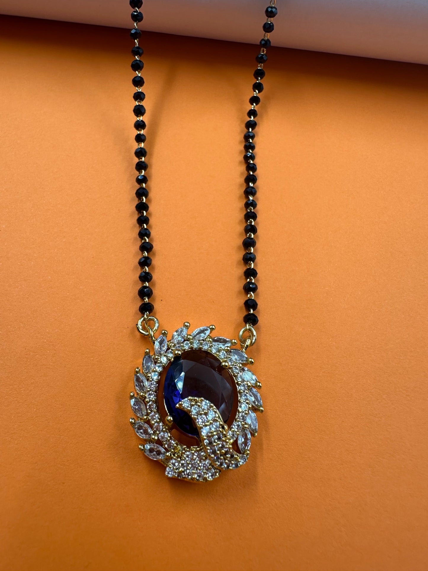 Purple Pendant Mangalsutra