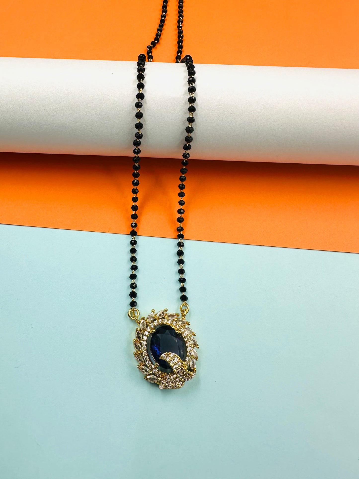 Purple Pendant Mangalsutra