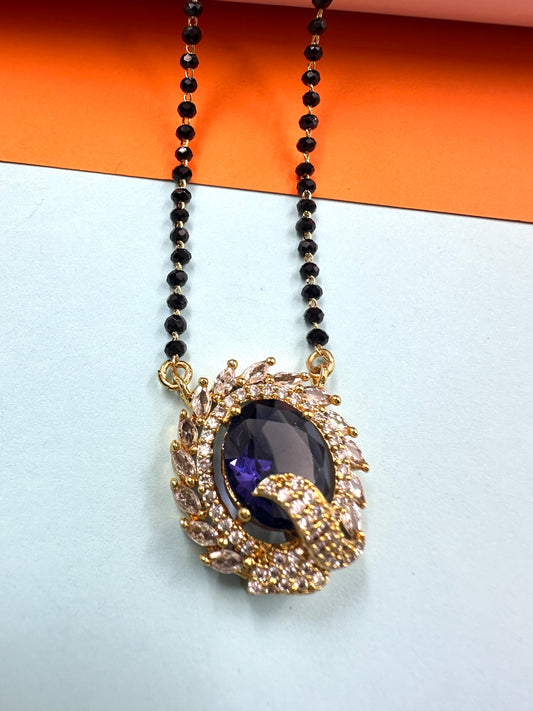 Purple Pendant Mangalsutra