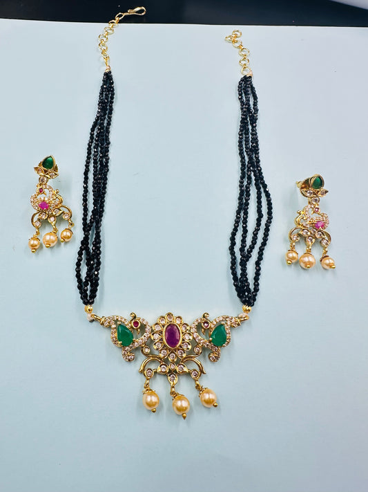 Multicolour   Mangalsutra choker set