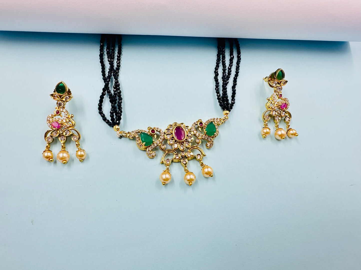 Multicolour   Mangalsutra choker set