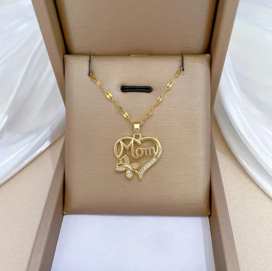 Golden heart  anti tarnish  chain