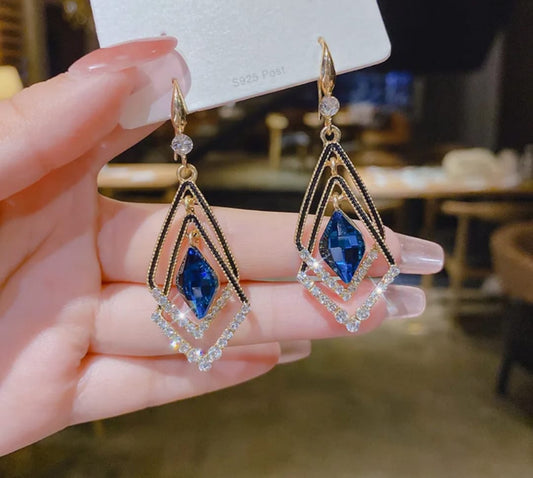 Blue Korean crystal dangler
