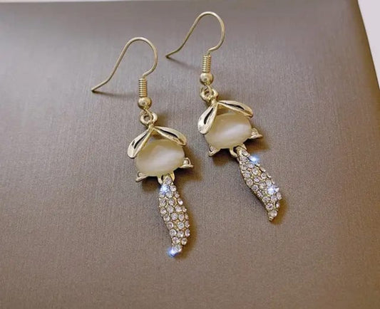 Rhine stone dangler Korean earrings
