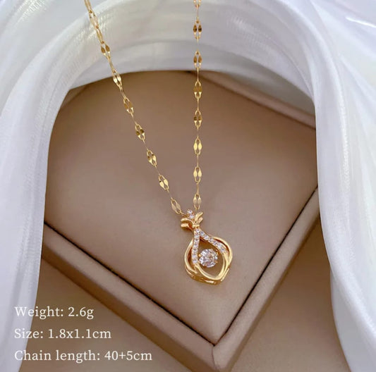 Korean trendy anti tarnish  chain