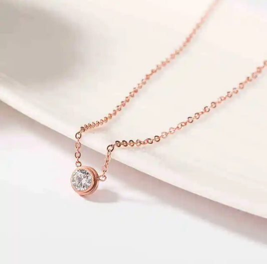 Rose gold  Korean anti tarnish necklace