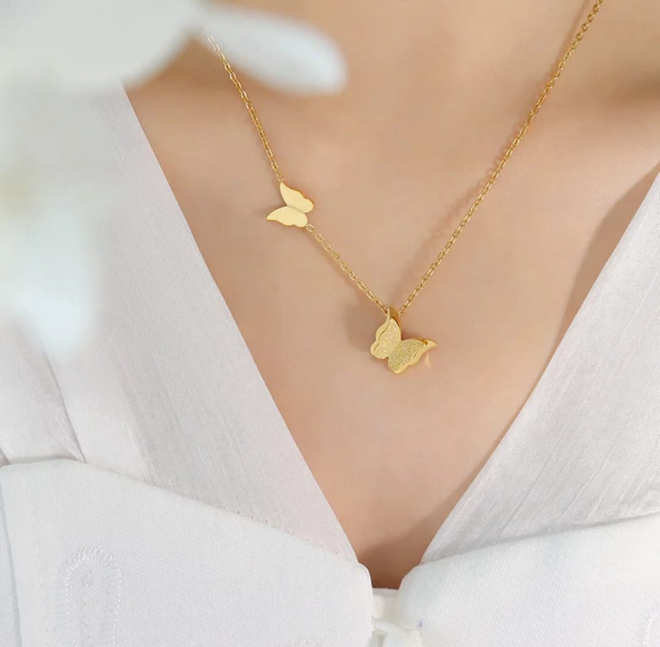 Butterfly  anti tarnish chain