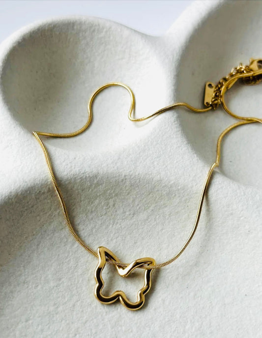 Trendy  geometric anti tarnish necklace