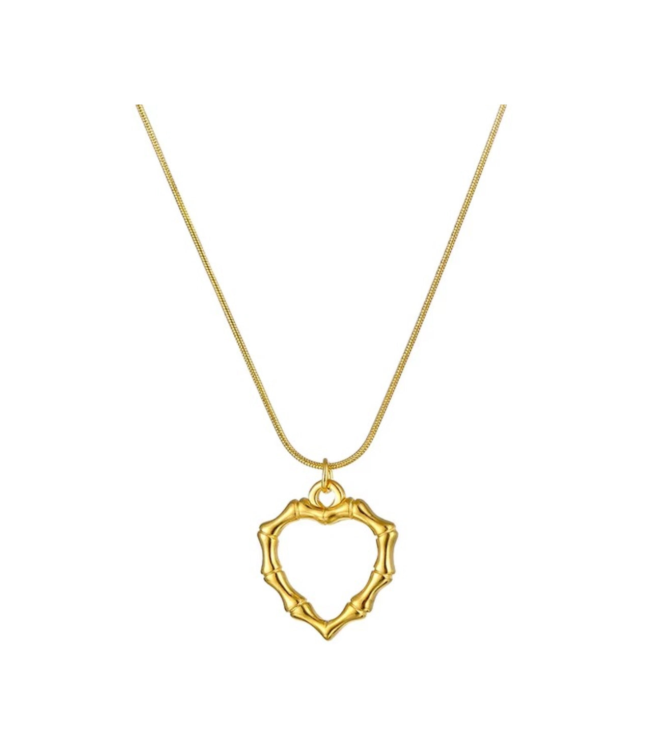Gold heart  anti tarnish  chain