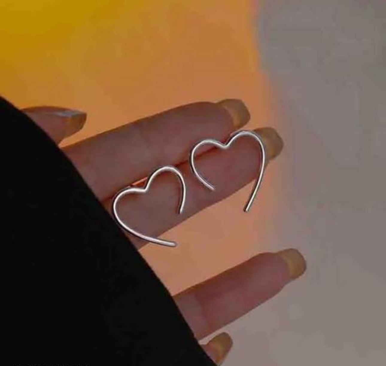 Trendy   glaze love stud earrings