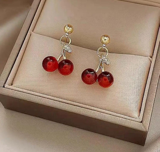 Glazing red  Korean Stylish earrings