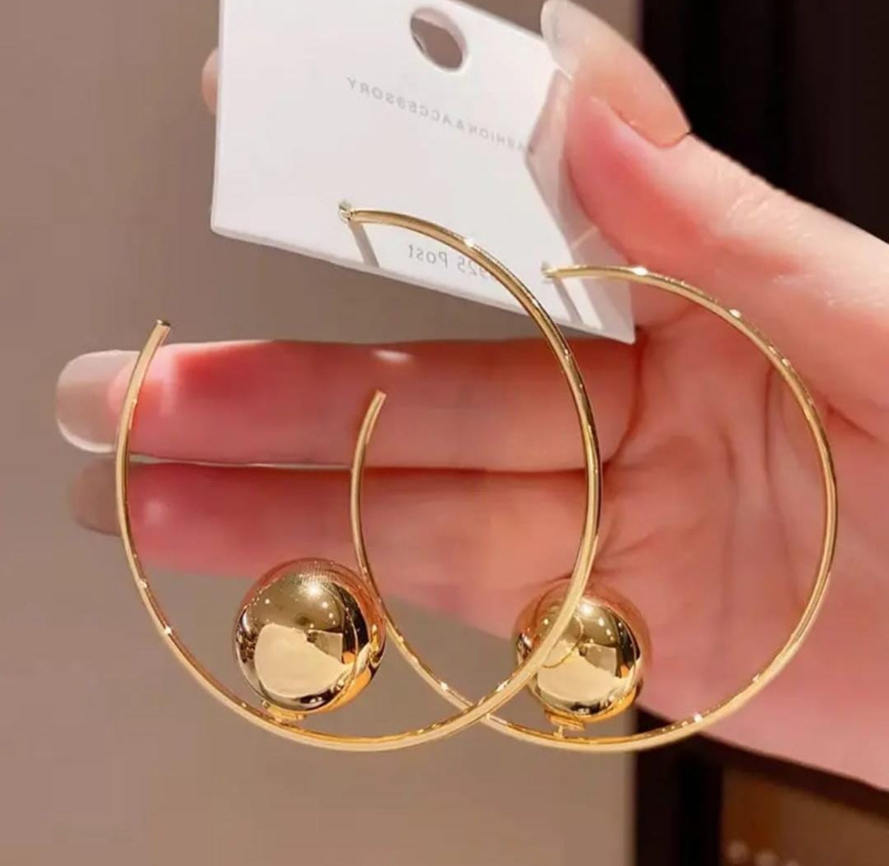 Trendy Korean semicircular  hoops