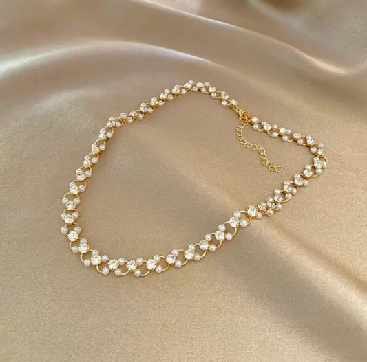 Luxury rhinestones shiny Choker necklace