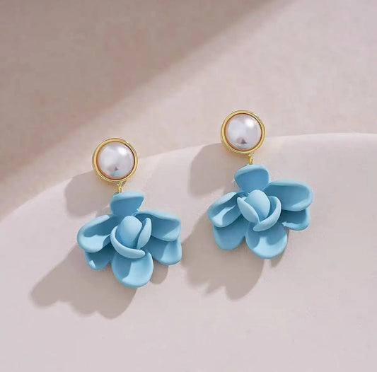 Blue Korean  flower dangler