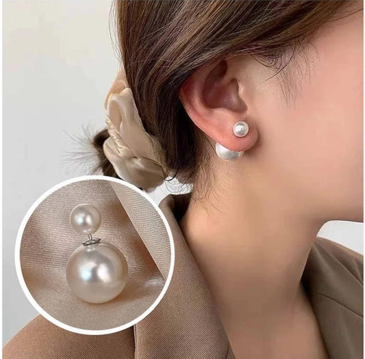 Trendy Korean Pearl stud earrings